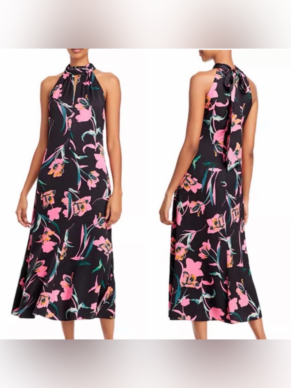 Milly Adrian Floating Botanical Halter Dress